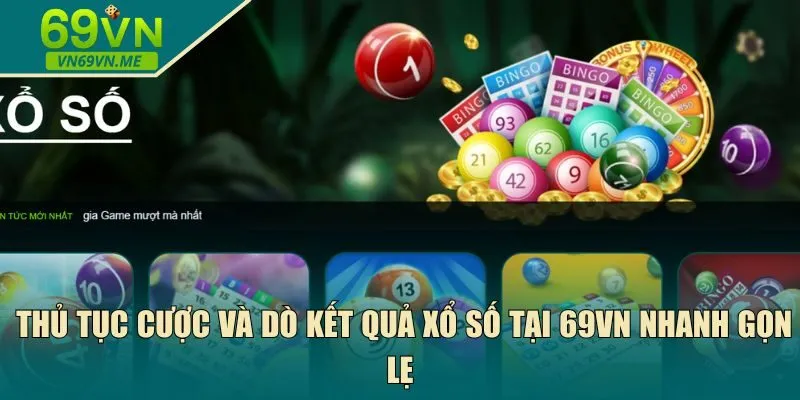 Thủ tục cược và dò kết quả xổ số tại 69VN 